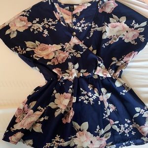 Floral Wrap Blouse